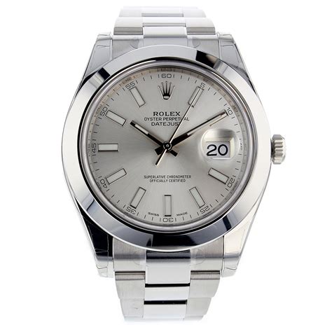 rolex datejust ii djii silver stick dial ref 116300|rolex 116300 price.